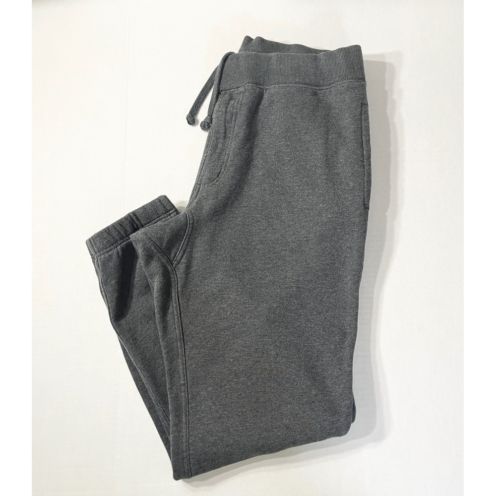 Duluth Trading Co Sweatpants Mens Large 32 Gray Fleece Lined Jogger Stretch